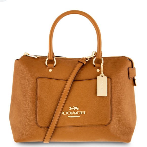COACH EMMA SATCHEL LIGHT SADDLE F31467 - Picture 1 of 15